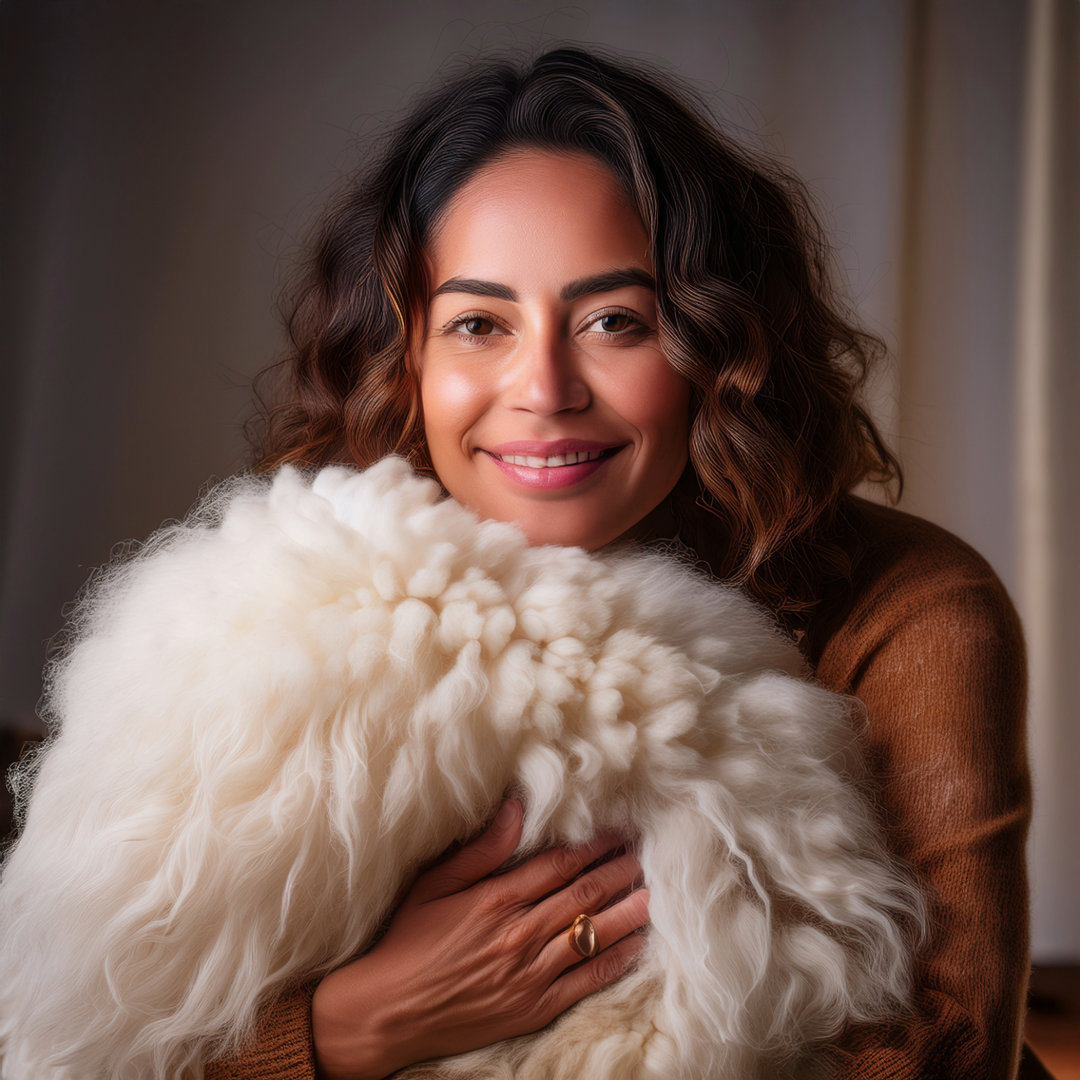 Pflege von Schafwolle