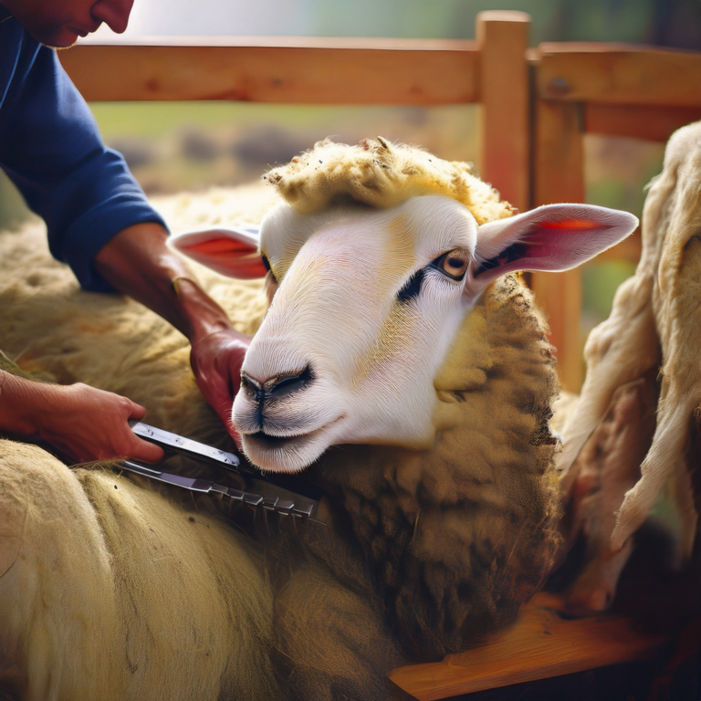 Schuren eines Schafs