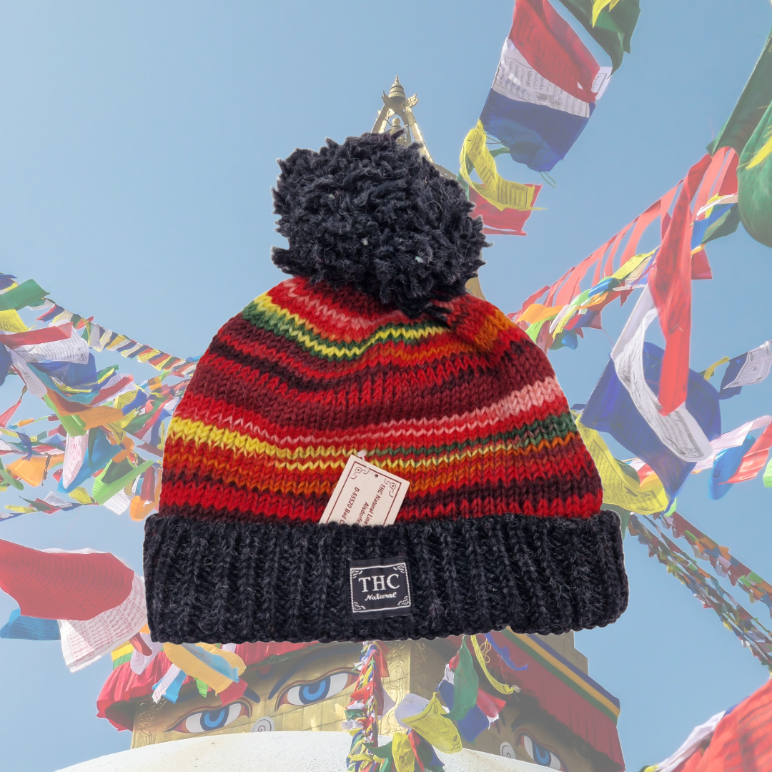 Schafwoll Mütze aus Nepal