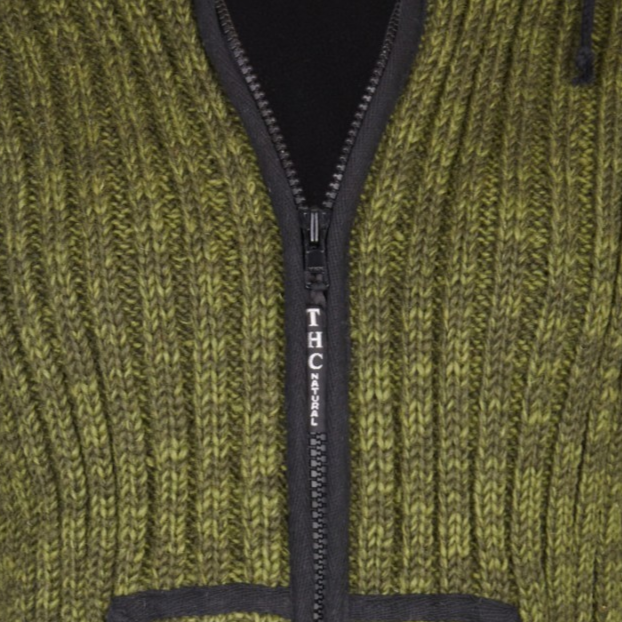 Schafwoll Strickjacke rip Muster