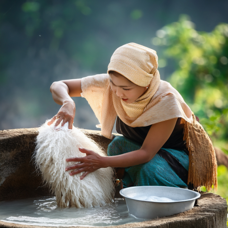 Schafwolle Handwäsche