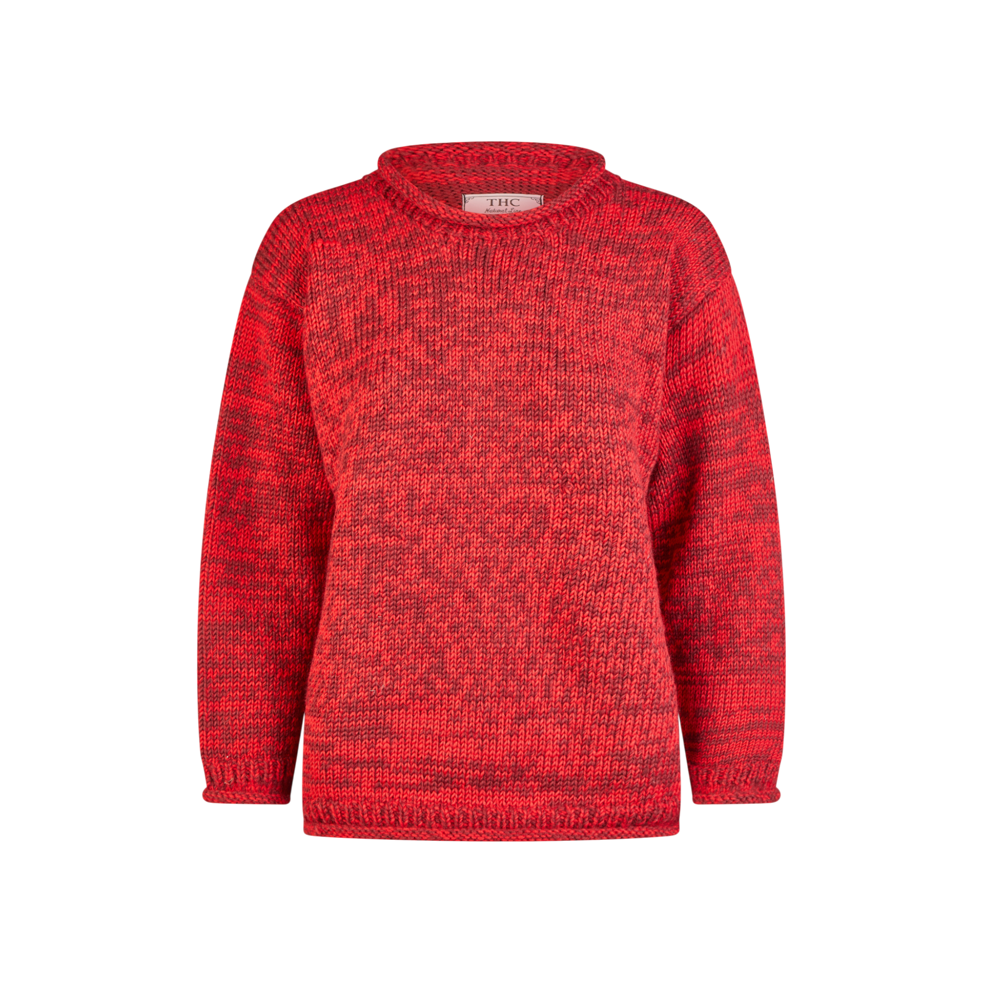 THC Schafwoll Strickpullover rot 715 1