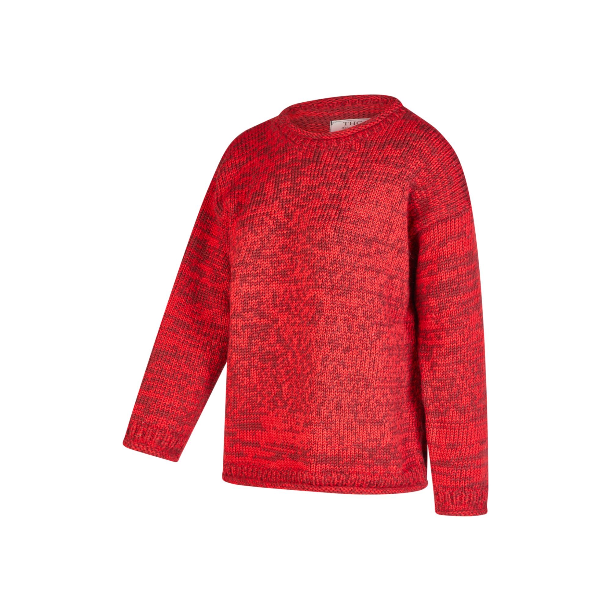 THC Schafwoll Strickpullover rot 715 1