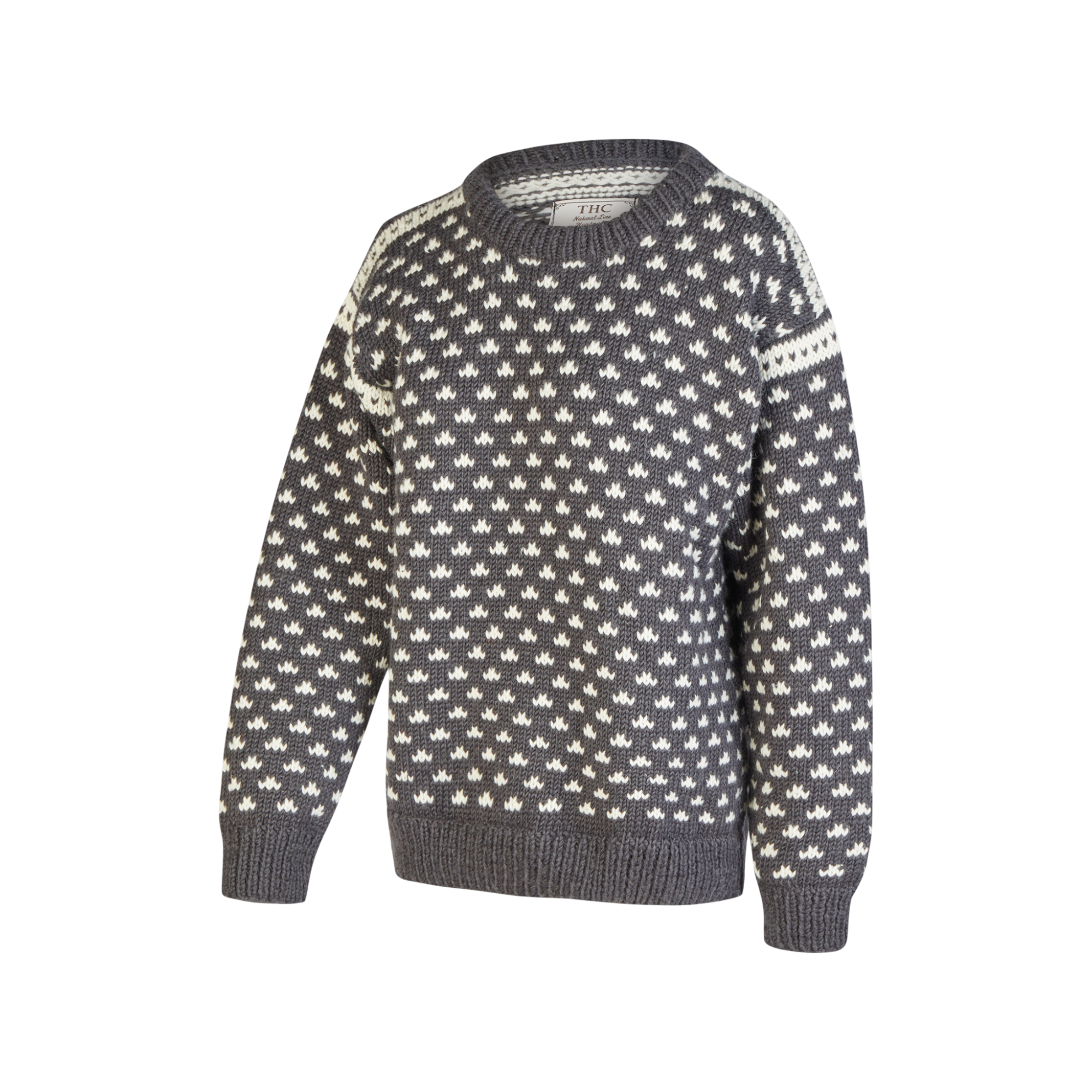 THC Schafwoll Strickpullover anthrazit 131 2