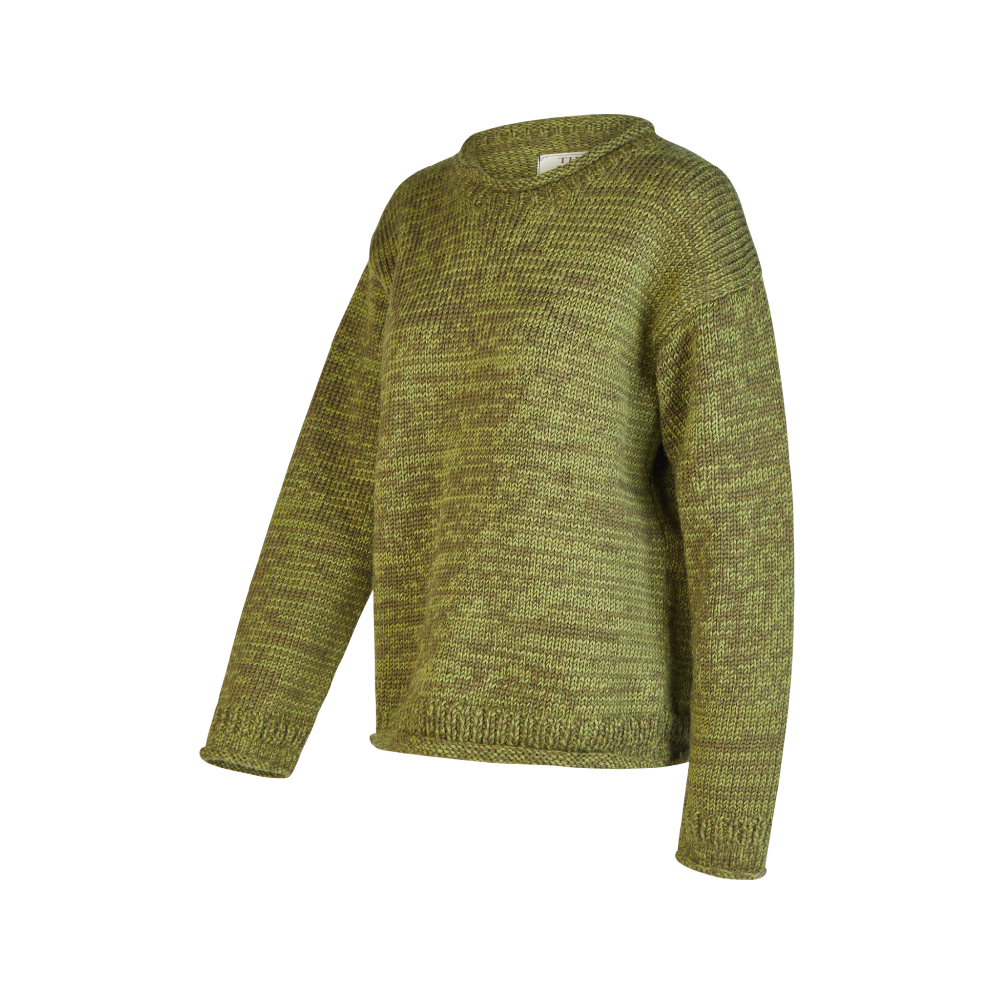 THC Schafwoll Strickpullover Grün 720 1