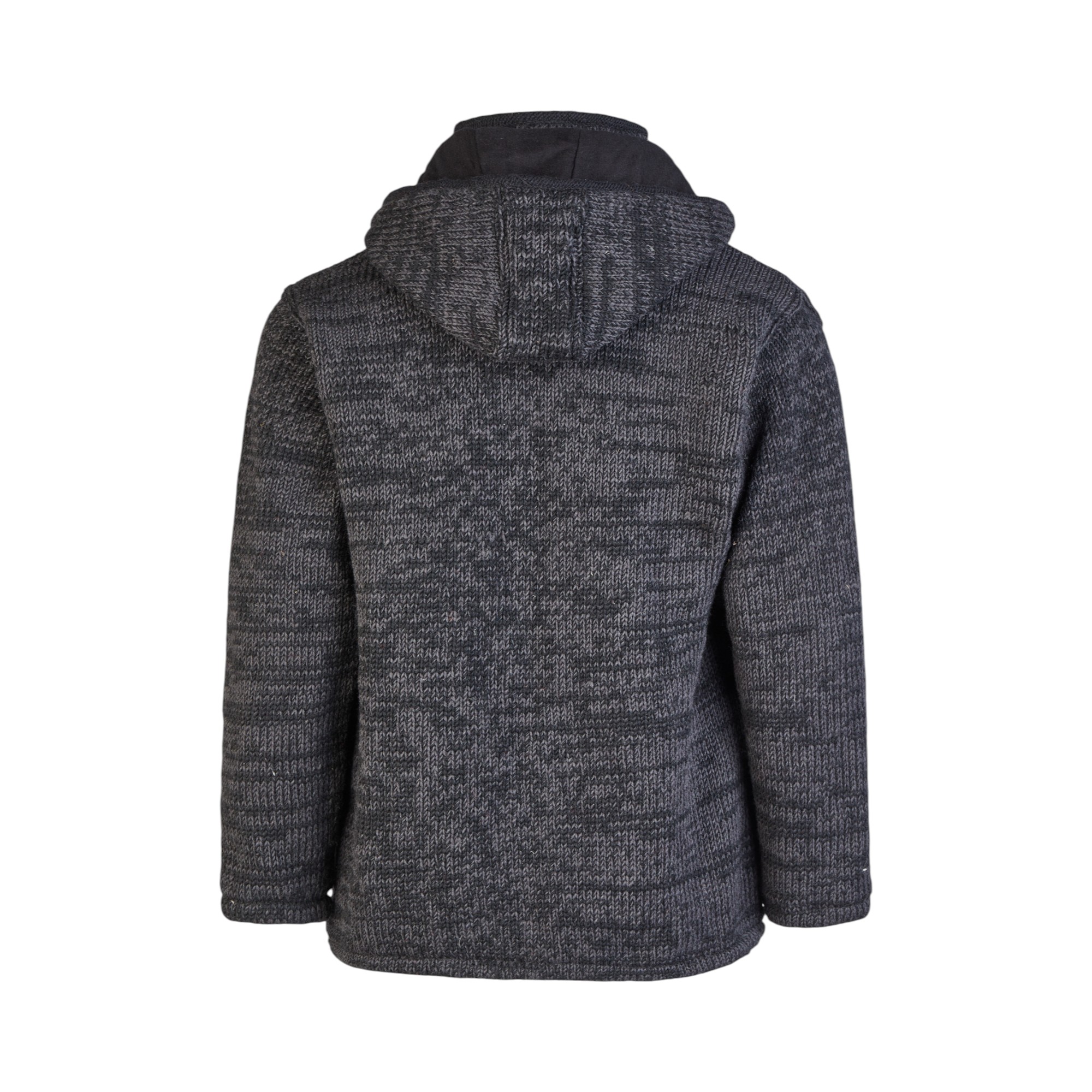 THC Schafwollstrickjacke Baumwollfleece 851 grau – Bild 3