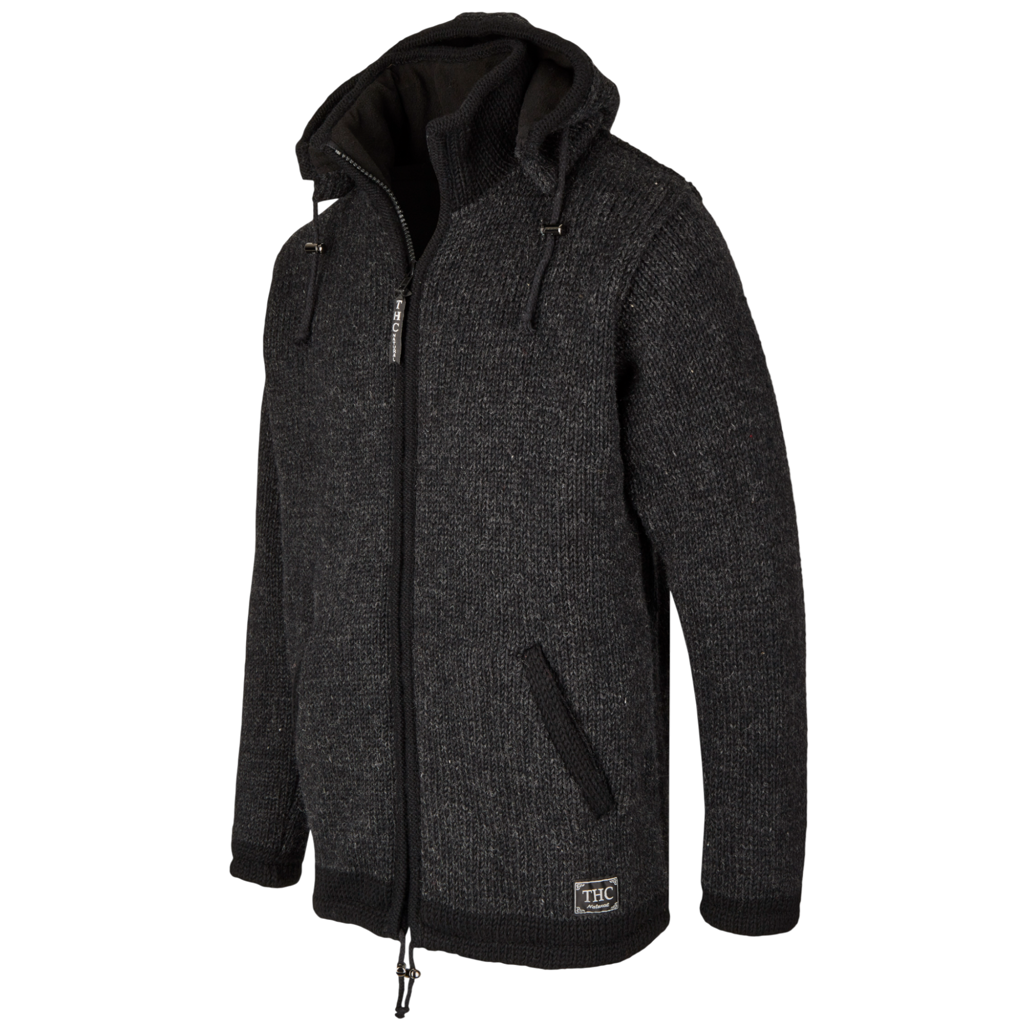 THC Schafwoll Strickjacke 810 anthrazit 3