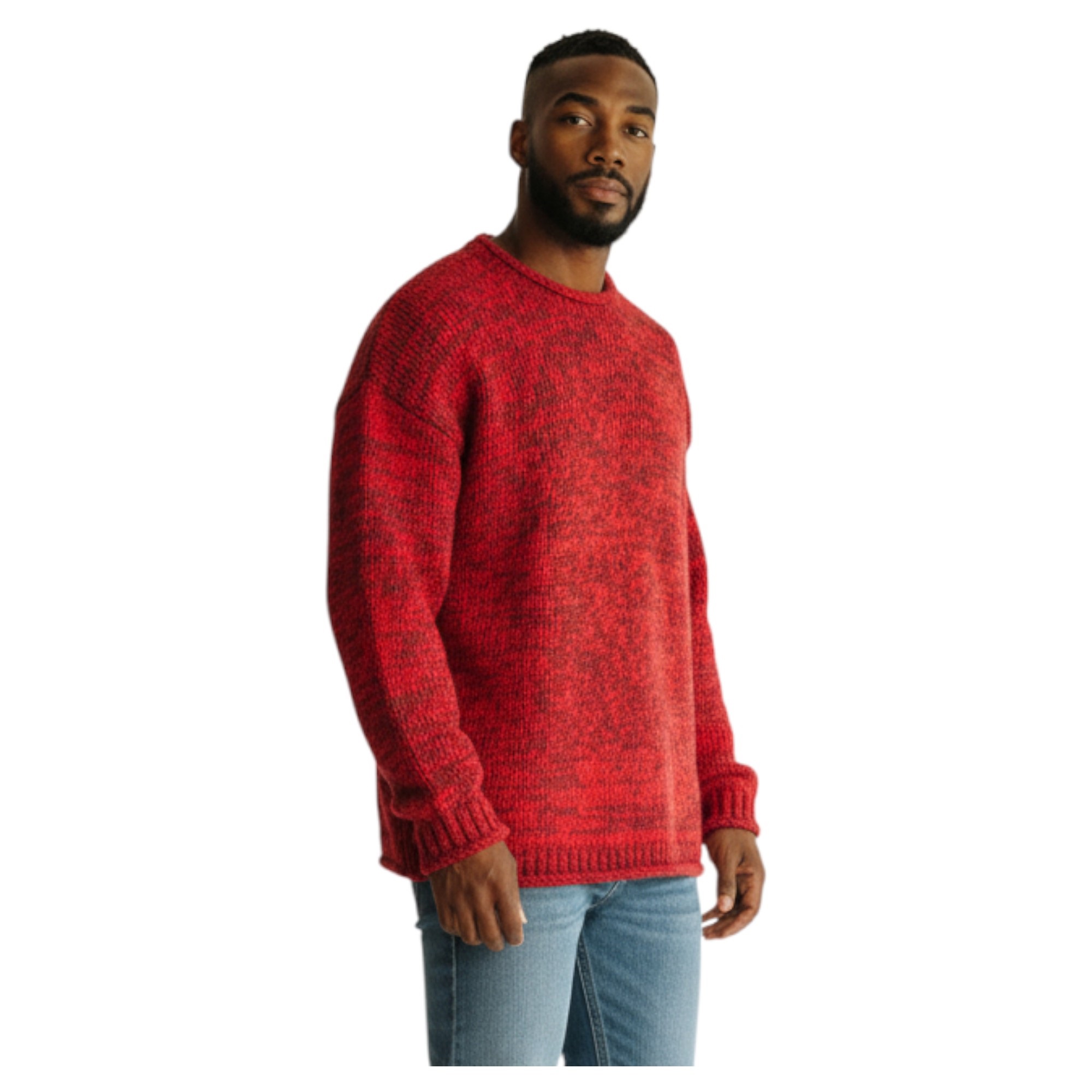 THC Schafwoll Strickpullover rot 715 4