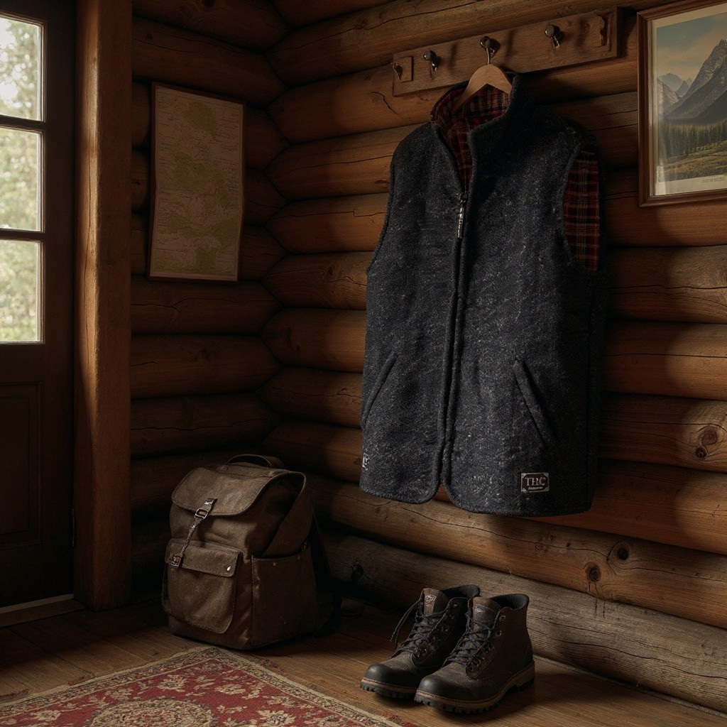 THC Schafwoll Strickweste 309 anthrazit 8