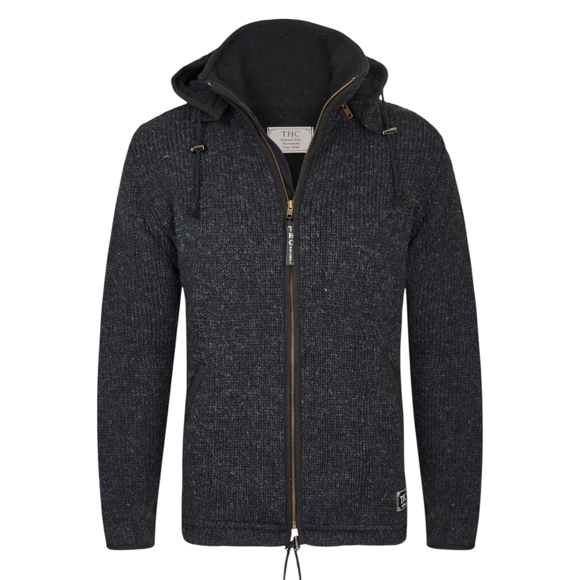 THC Schafwollstrickjacke anthrazit 509