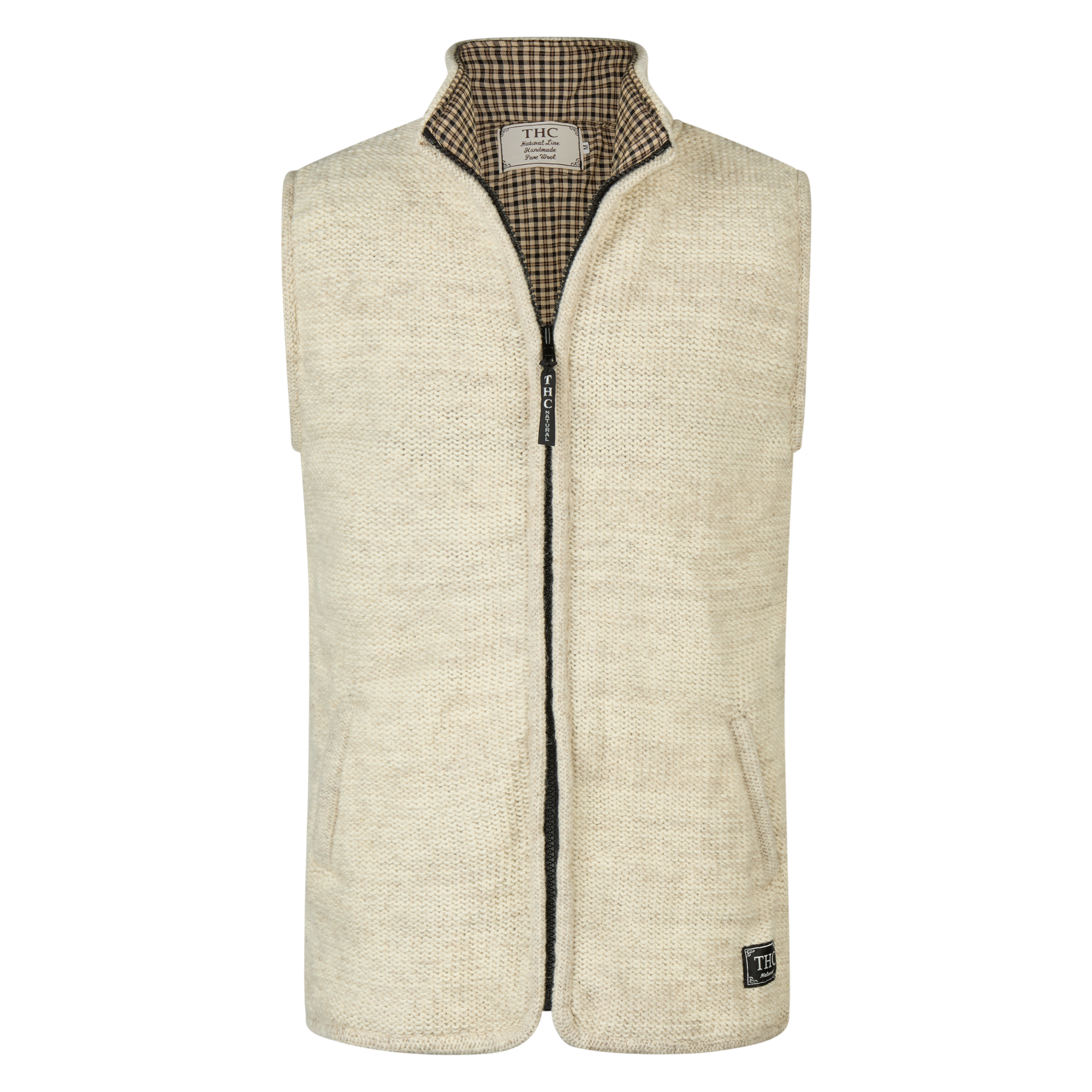 THC Schafwoll Strickweste 313 weiß 1