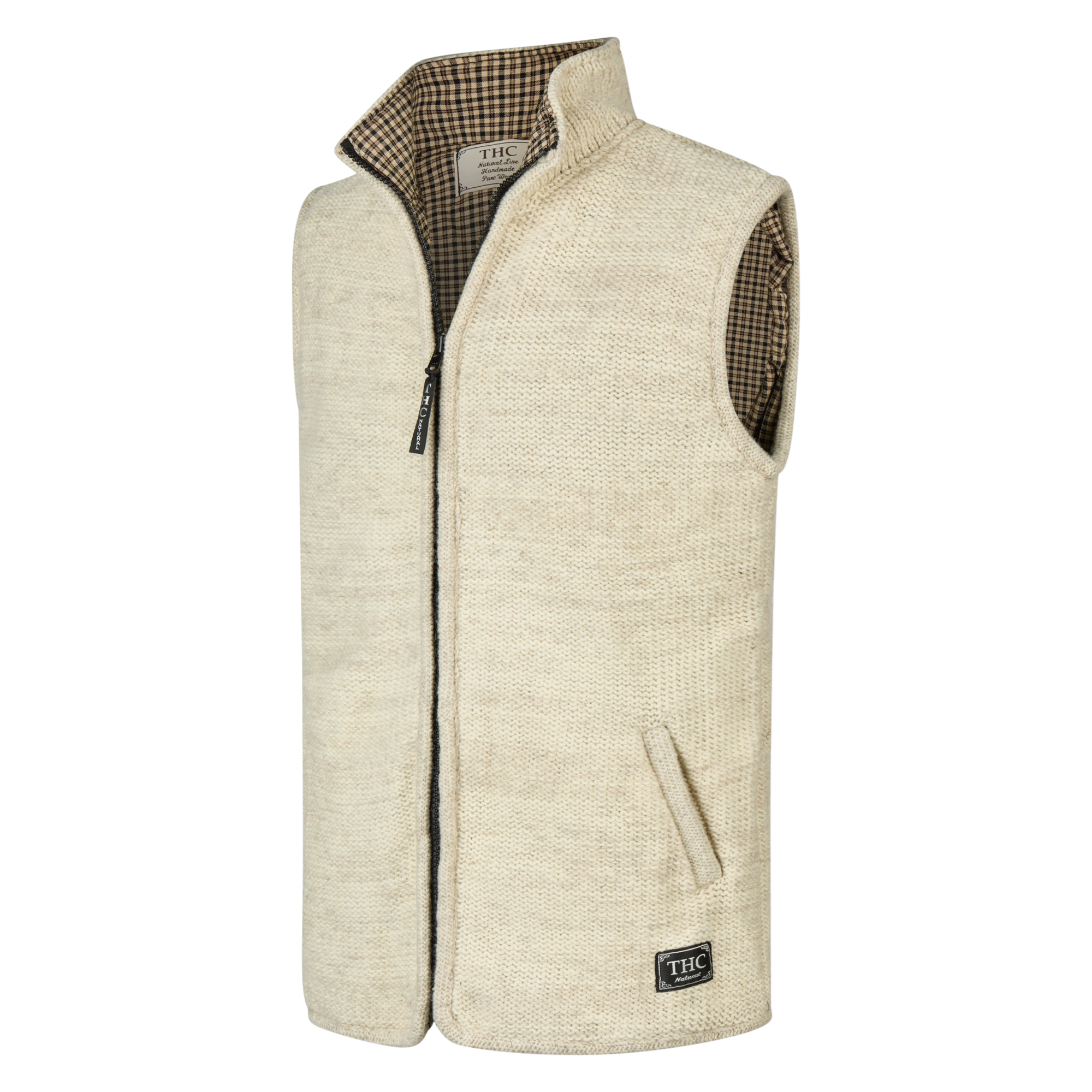 THC Schafwoll Strickweste 313 weiß 2