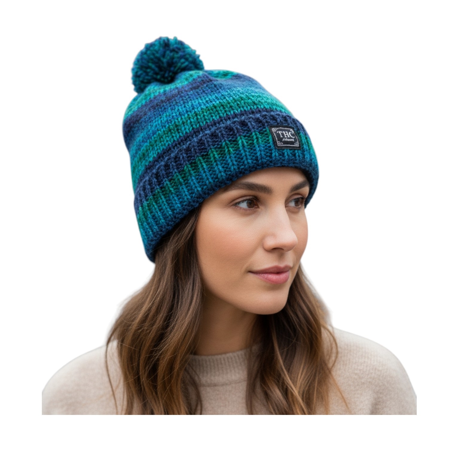 THC Schafwoll Pudelmütze 806 blau 5