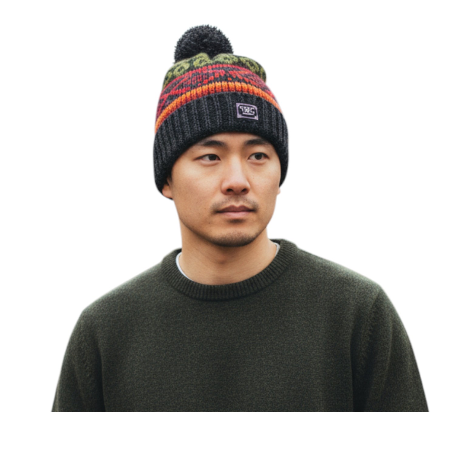 THC Schafwoll Pudelmütze 827 bunte Muster 4