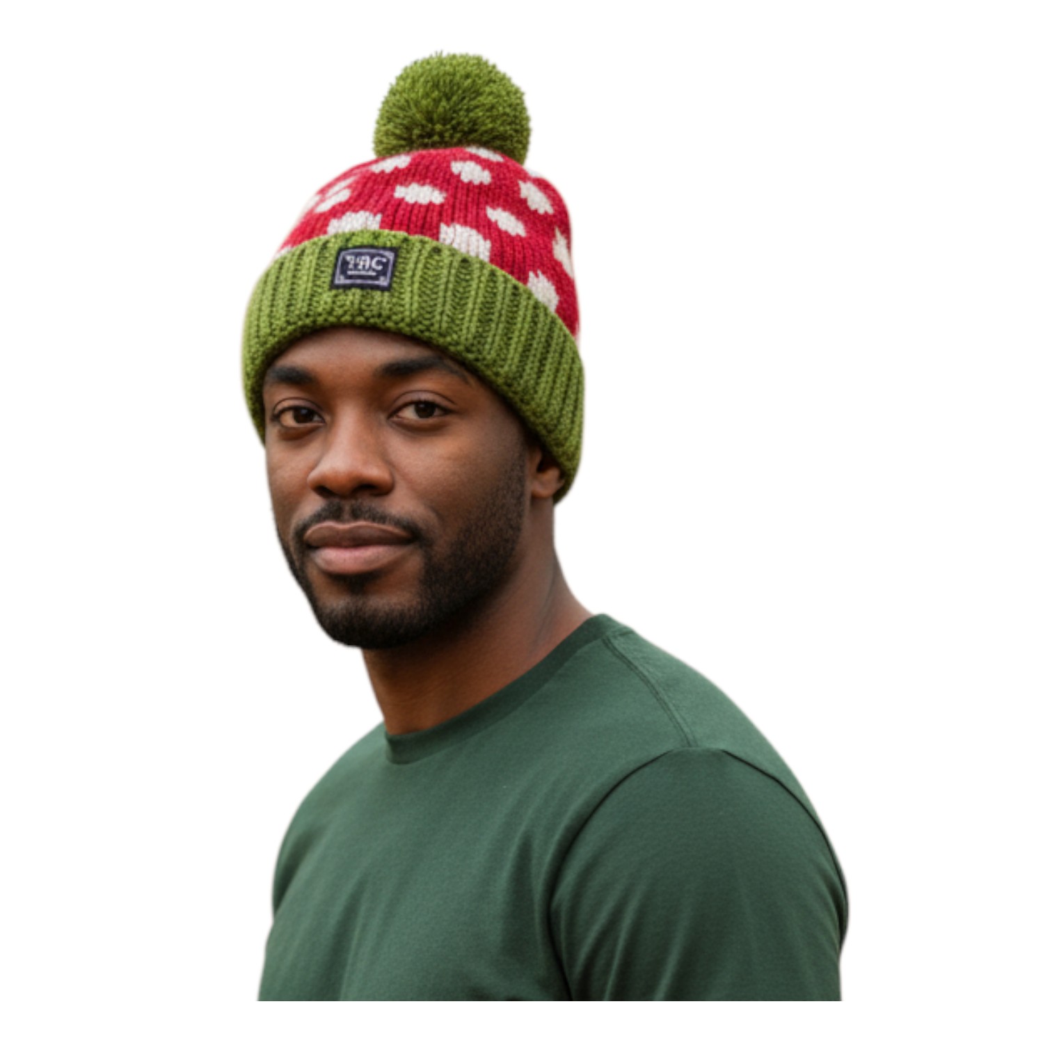 THC Schafwoll Pudelmütze 841 gepunktet 4