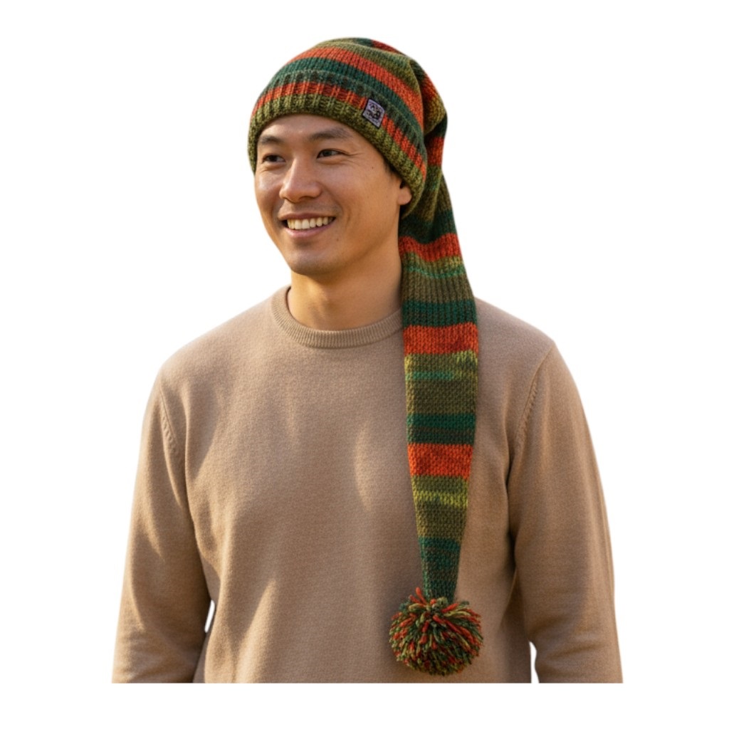 THC Schafwoll Zipfelmütze 804 grün 4