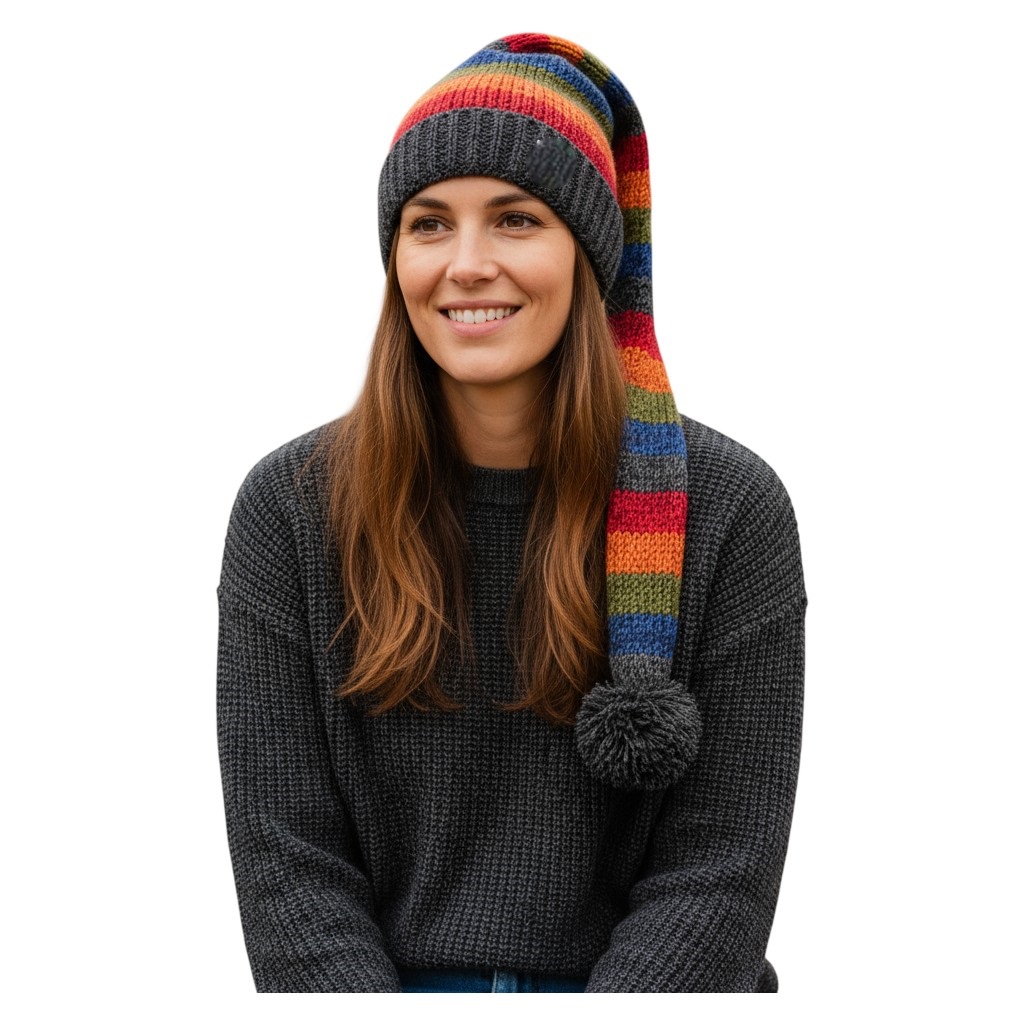 THC Schafwoll Zipfelmütze 814 bunt 5