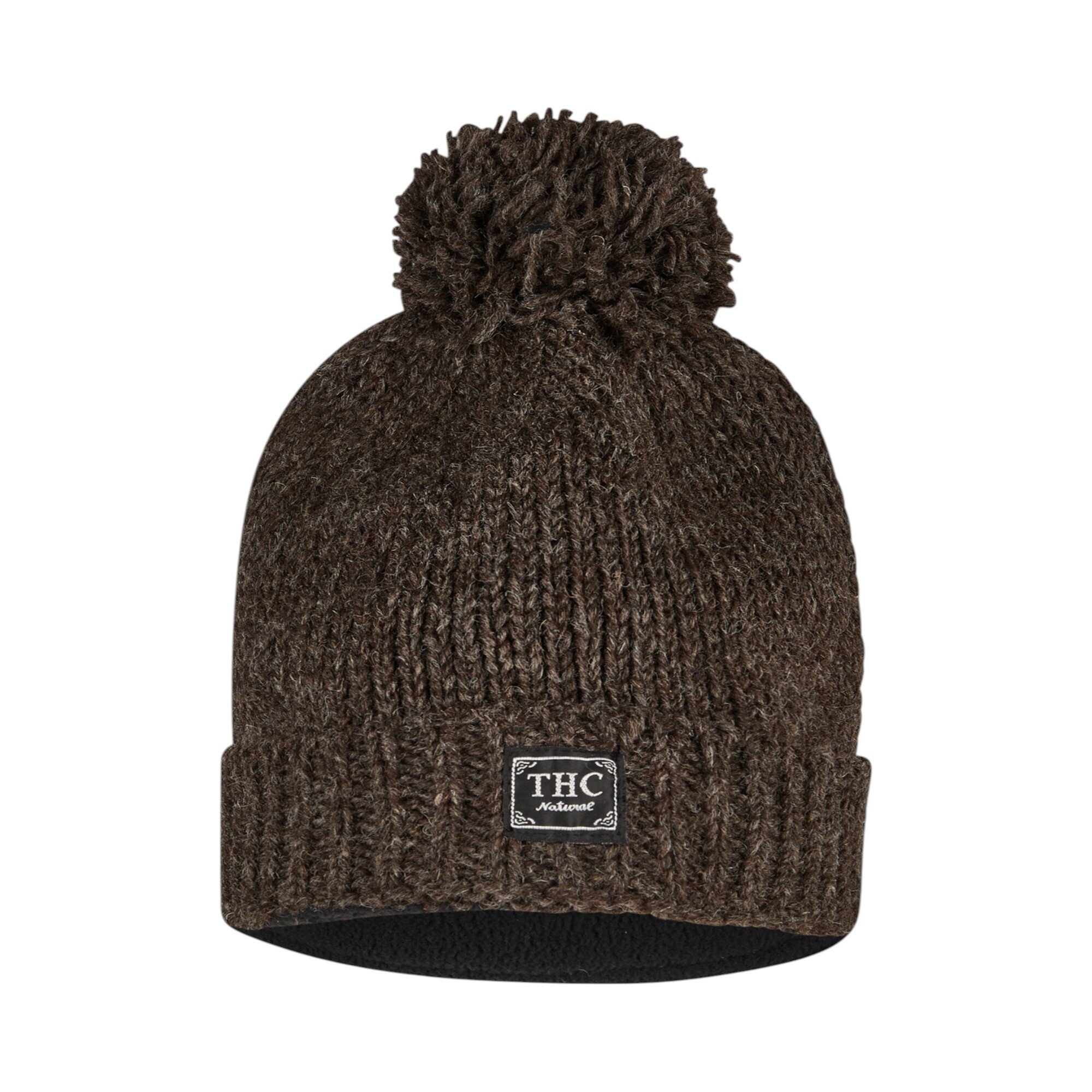 THC Schafwoll Pudelmütze 506 braun