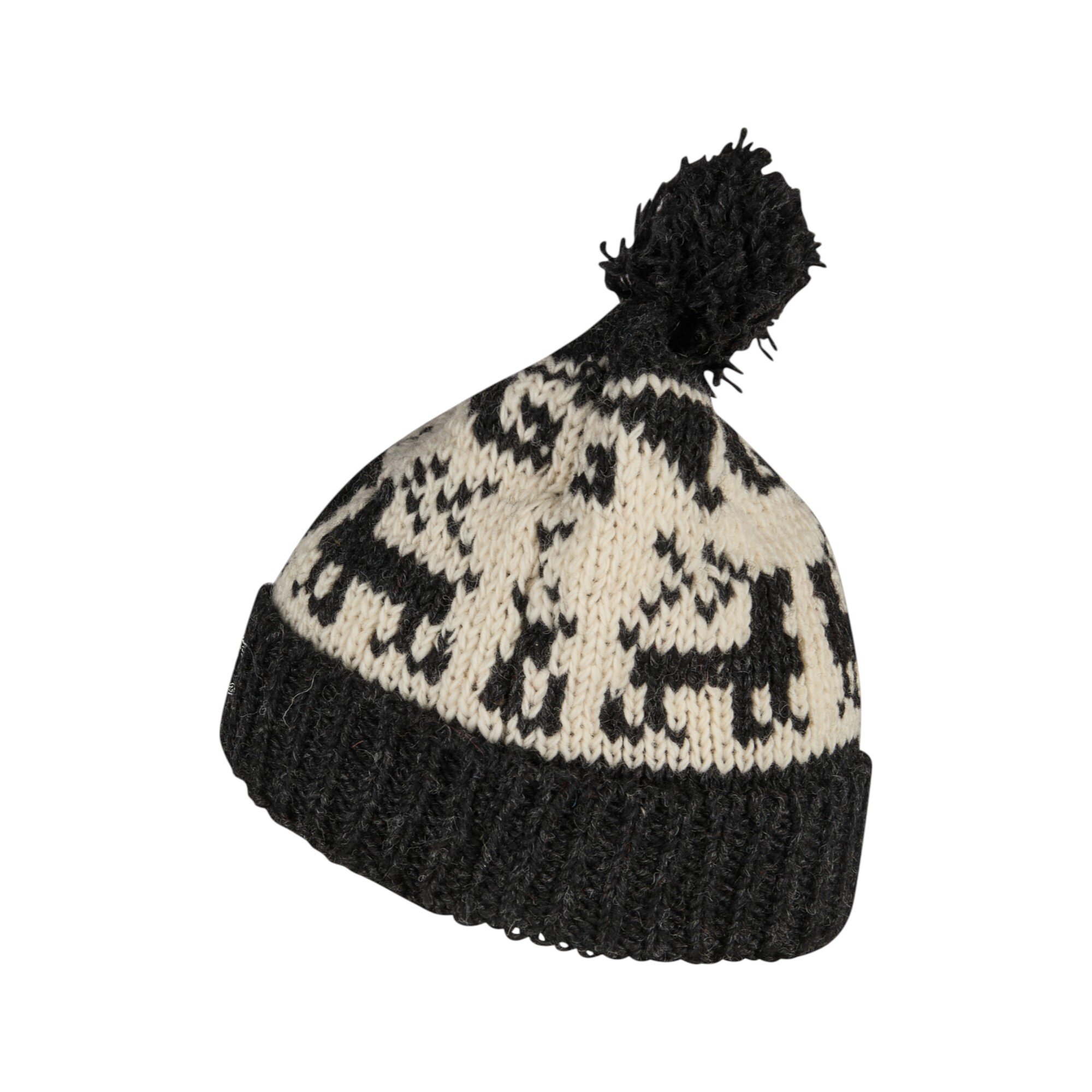 THC Schafwoll Pudelmütze 606 Rentier schwarz