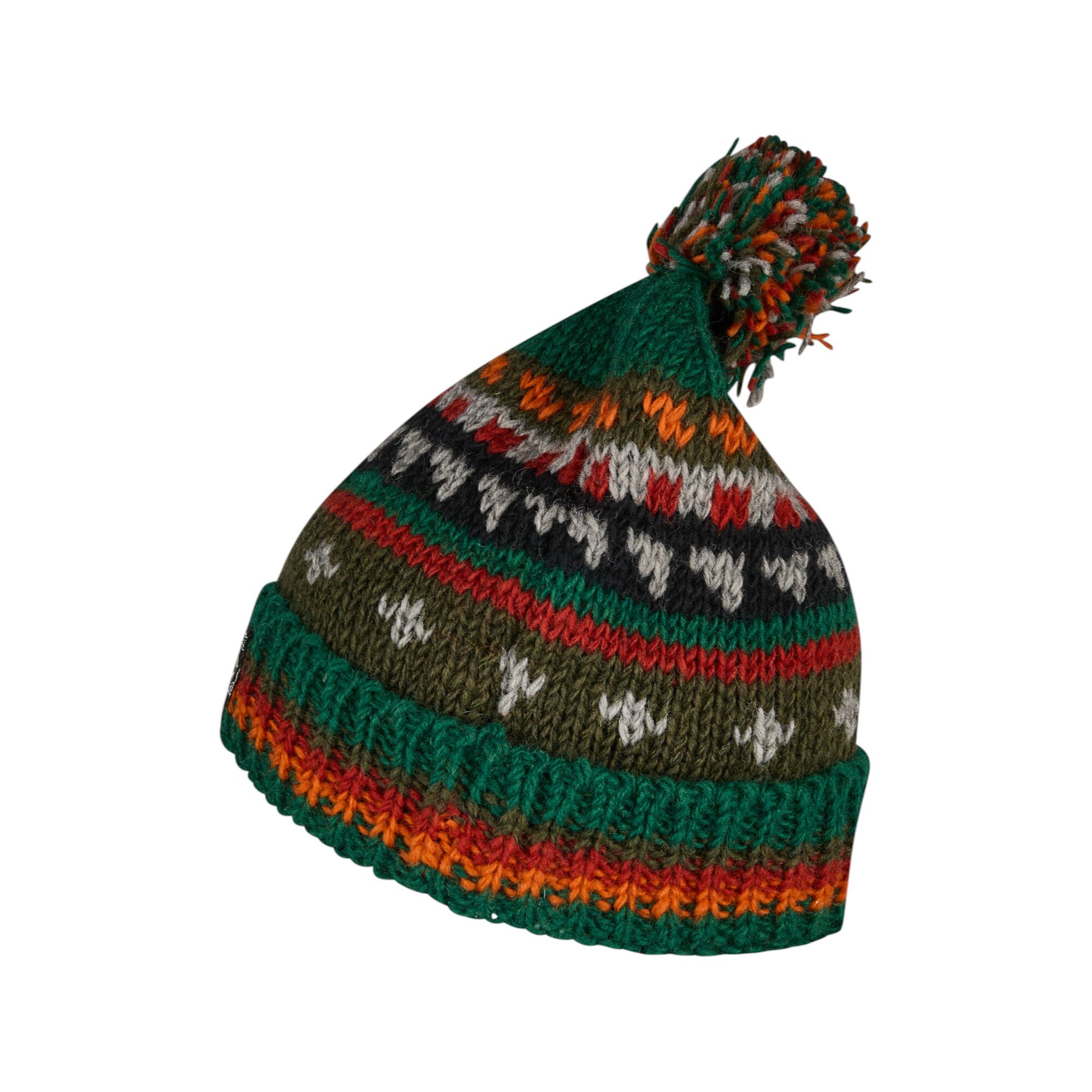 THC Schafwoll Pudelmütze 800 bunt
