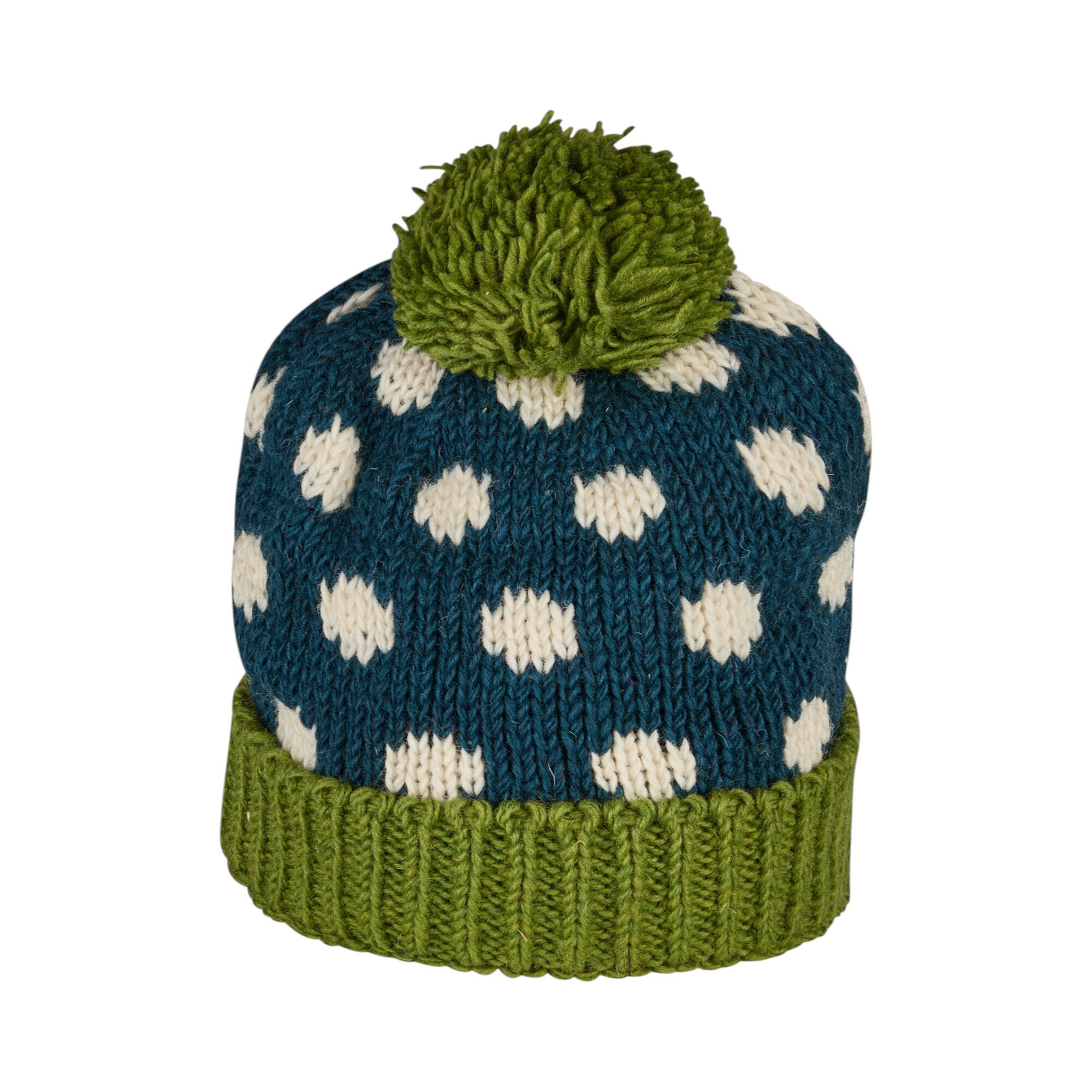 THC Schafwoll Pudelmütze 842 gepunktet 3