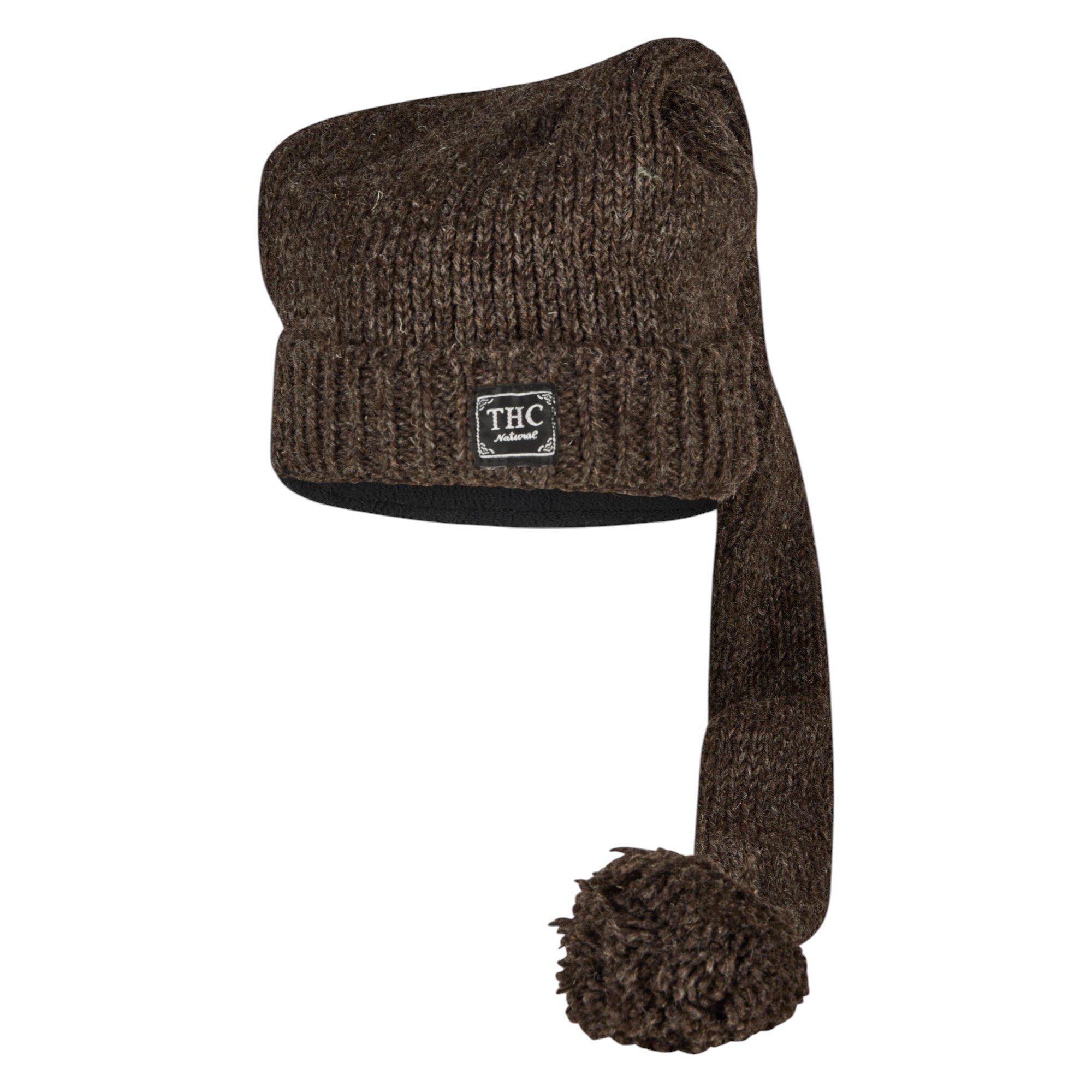 THC Schafwoll Zipfelmütze 506 braun