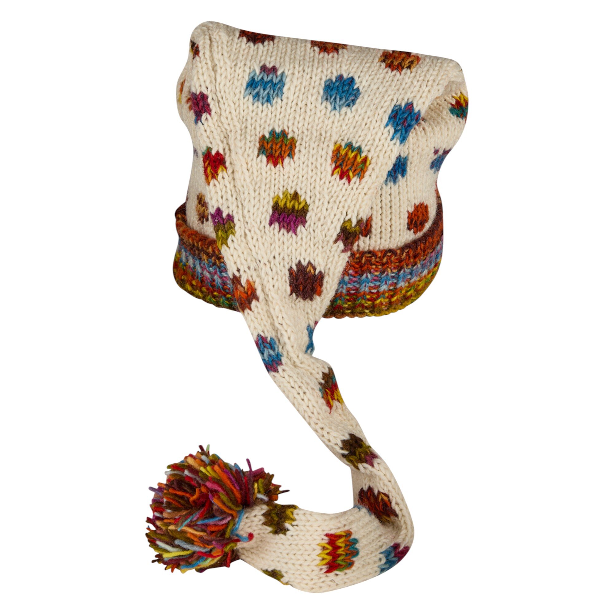 THC Schafwoll Zipfelmütze 840 gepunktet 3